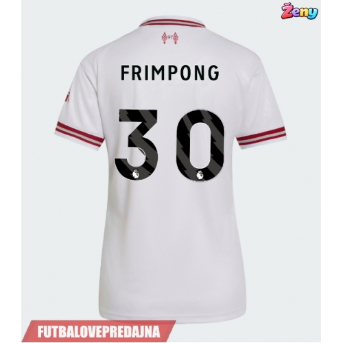 Lacne Ženy Futbalové dres Liverpool Jeremie Frimpong #30 2026-27 Krátky Rukáv - Preč